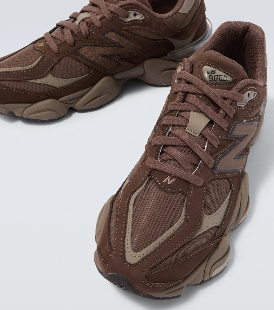 Кроссовки 9060 с замшевой отделкой New Balance, коричневый — фото 3