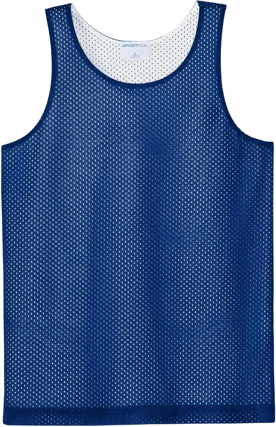Детский топ SPORT-TEK, реверсивный, дышащий, True Royal/White