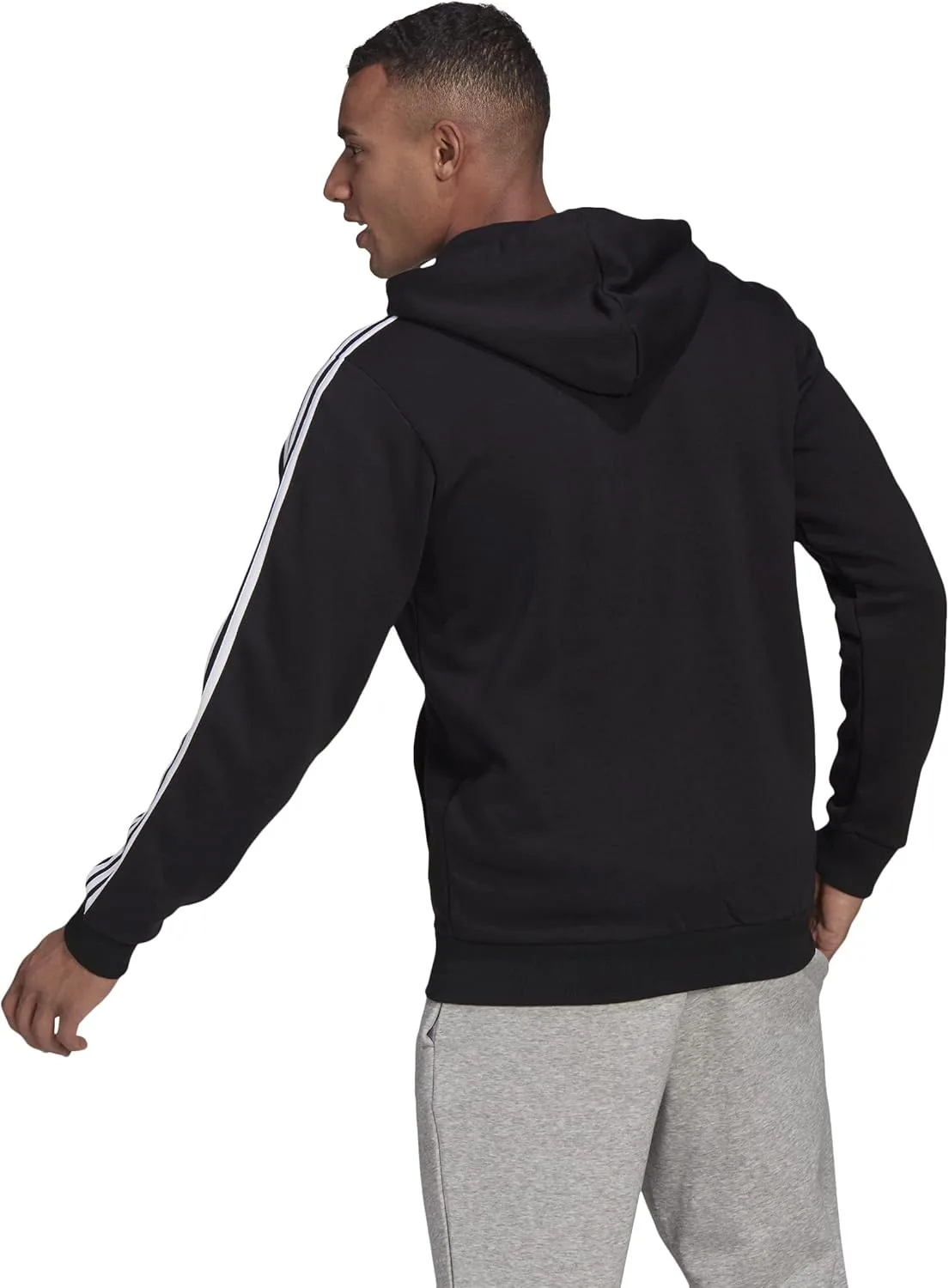 Толстовка adidas Essentials Fleece с молнией и 3 полосками — фото 2