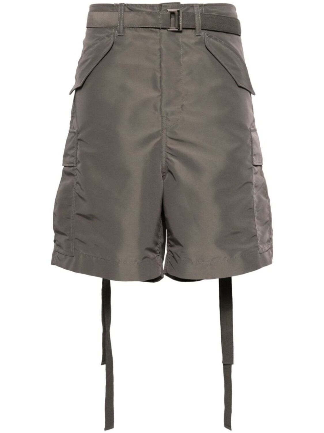 

sacai шорты карго с поясом, серый