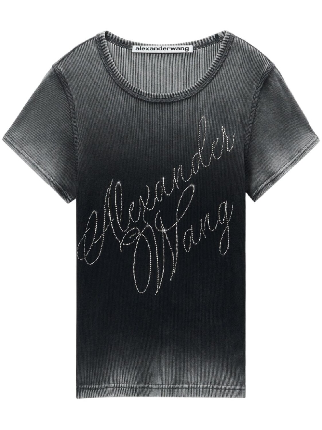 

Alexander Wang футболка Hotfix с логотипом Cursive, серый