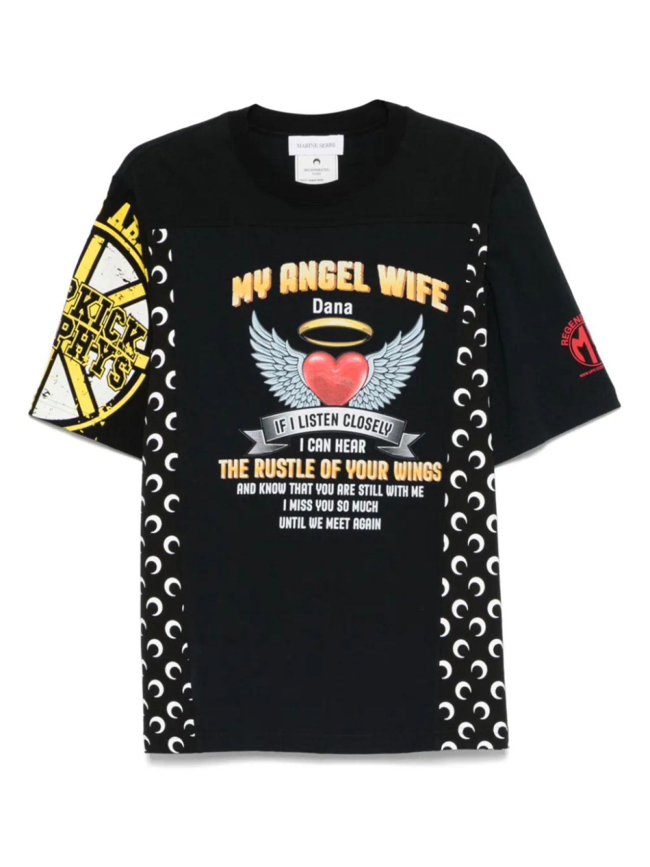 

Футболка из хлопка с графическим принтом Marine Serre, черный