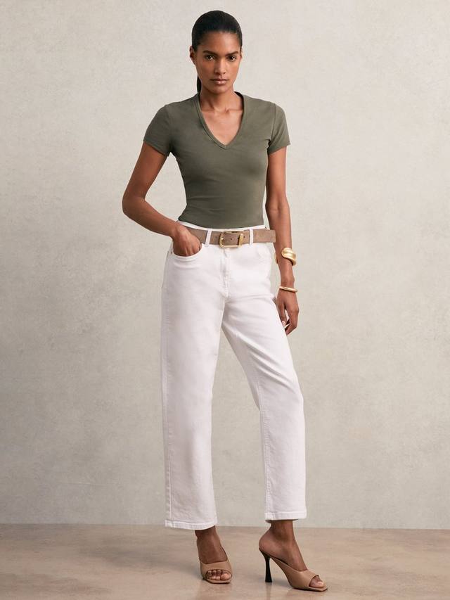 

Футболка Leia с V-образным вырезом Reiss, Khaki Green