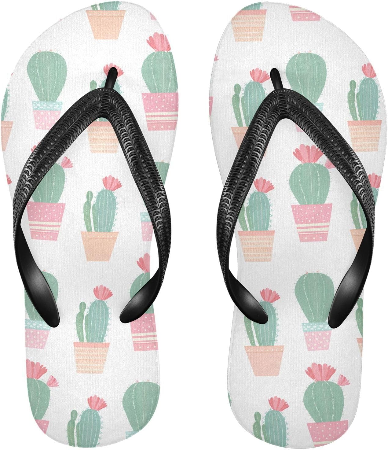 

Пляжные летние сандалии с кактусами для женщин и мужчин, шлепанцы для душа 20861980 Kfbe, Cacti