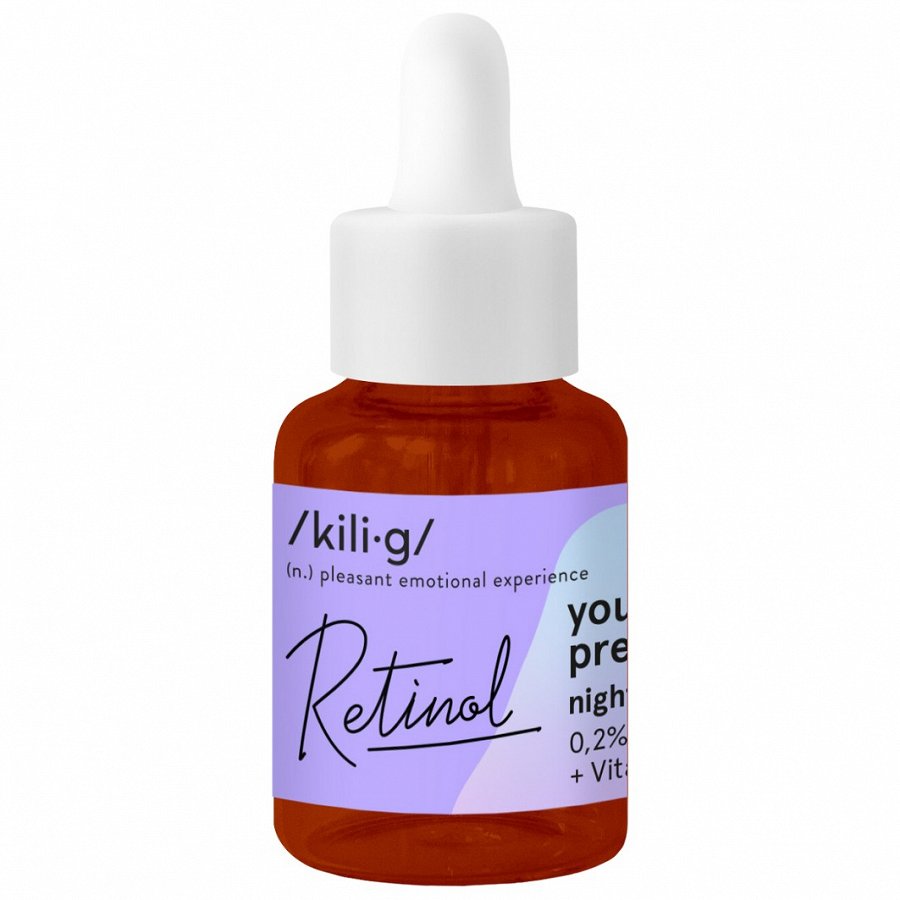 

Ночная сыворотка для лица с ретинолом retinol night facial serum with retinol Kilig, 30 мл