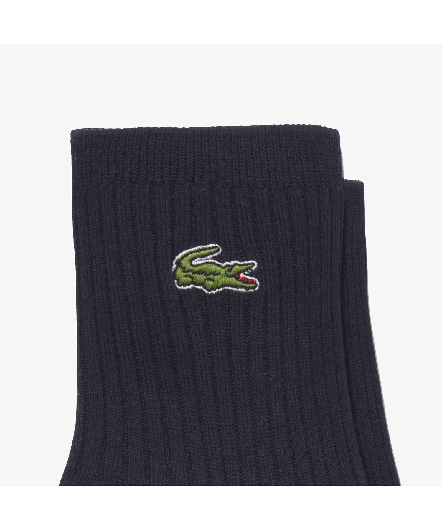 Носки LACOSTE короткие однотонные с логотипом, Navy — фото 2