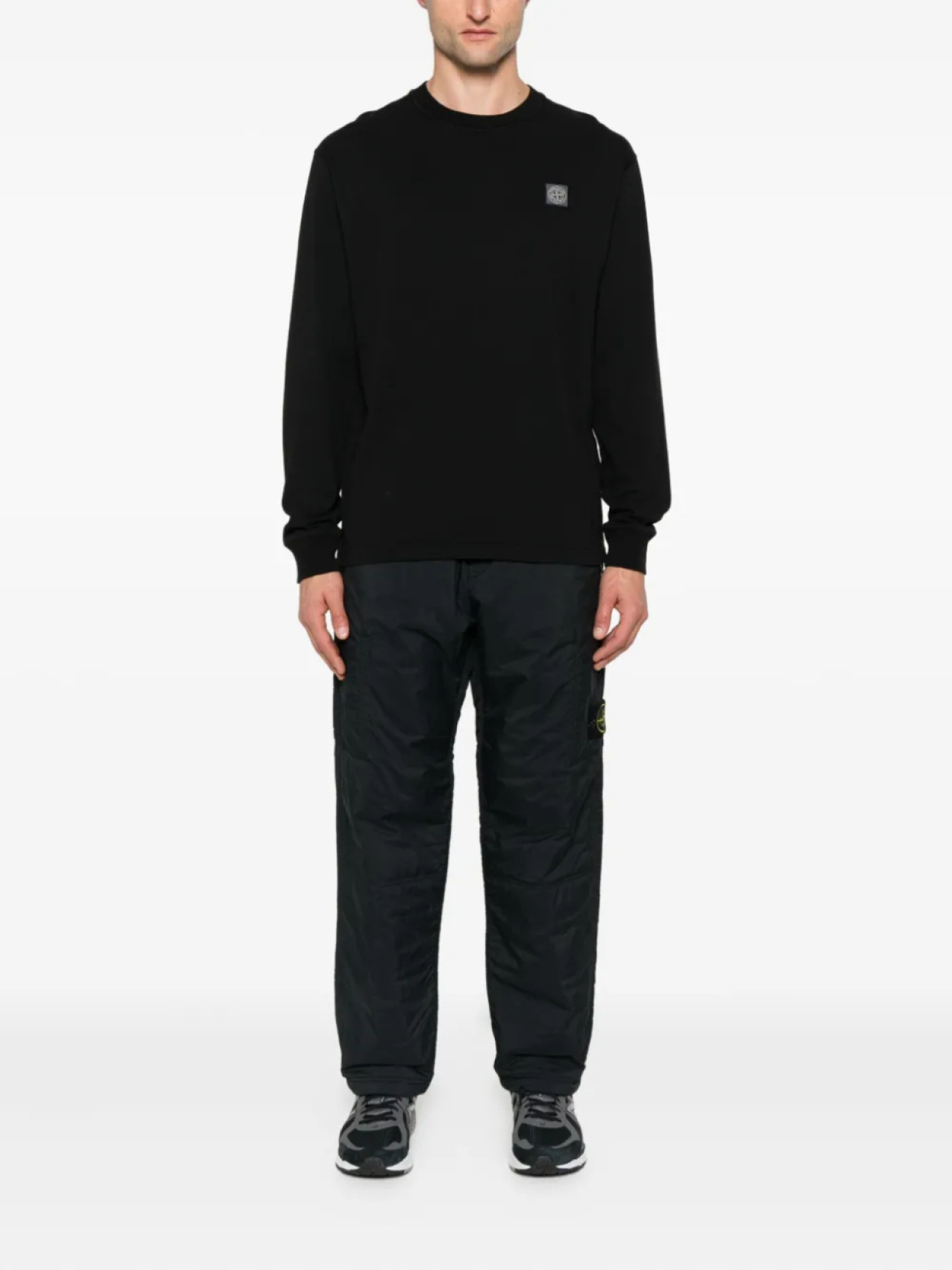 Stone Island футболка с длинными рукавами и нашивкой Compass, черный — фото 2