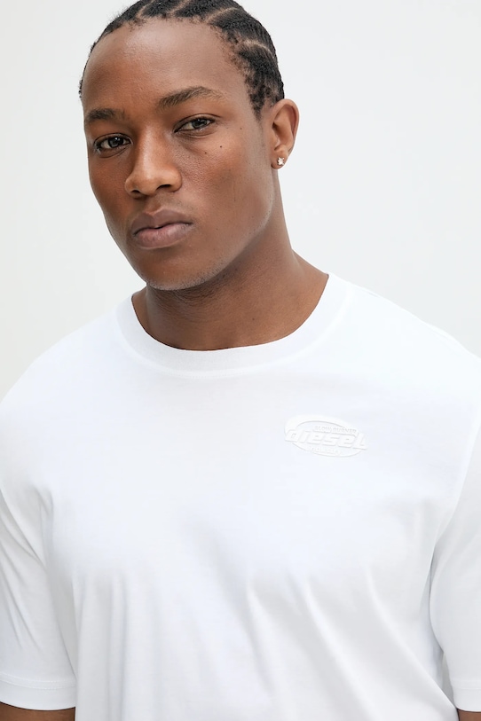 Хлопковая футболка T-MADJUST-R2 T-SHIRT Diesel, белый — фото 4