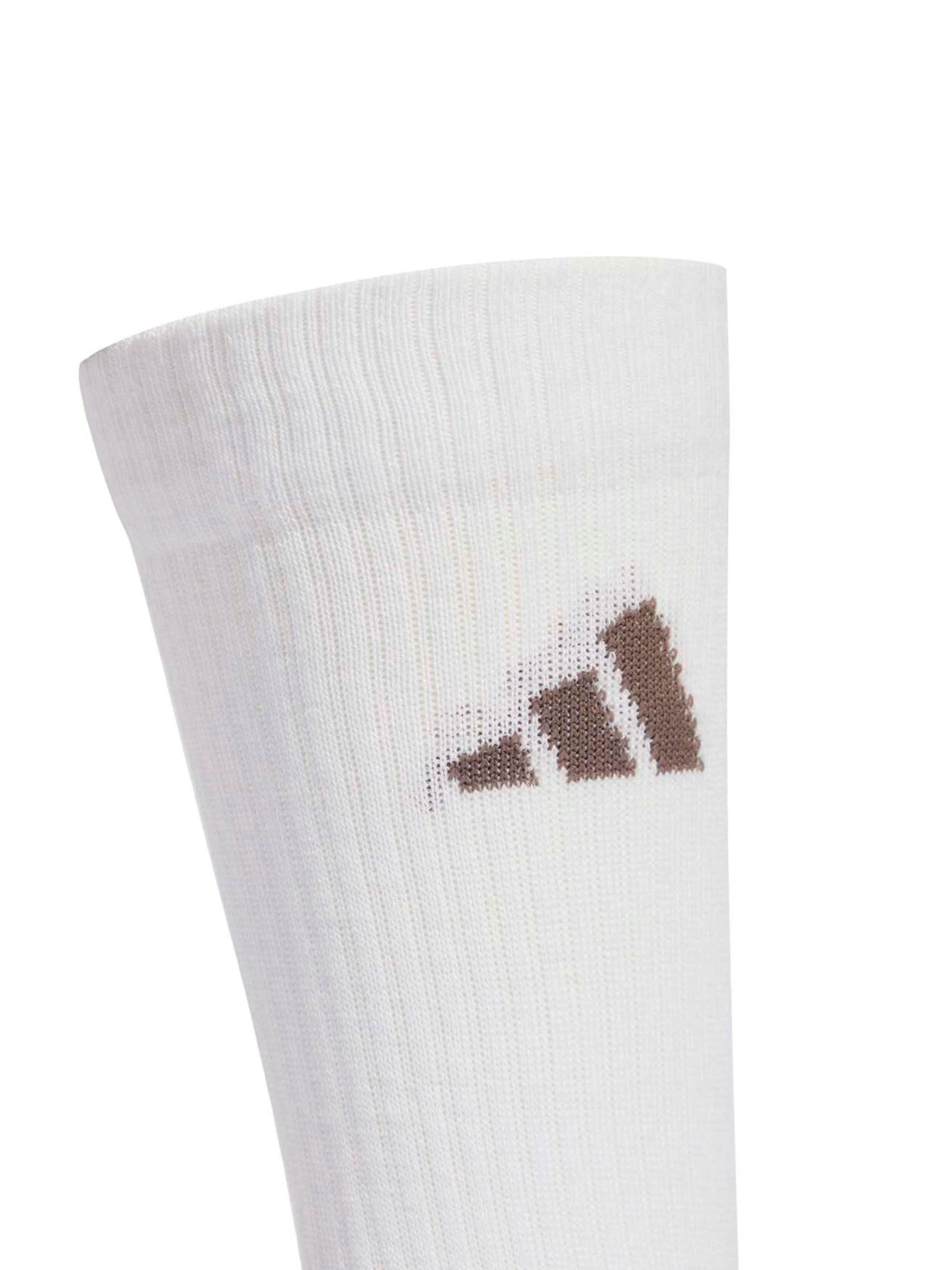 Adidas Performance Спортивные носки в темно-коричневом и белом цветах — фото 3