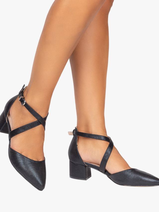 Fran Wide Fit туфли-лодочки с перекрестными ремнями Paradox London, Black — фото 2