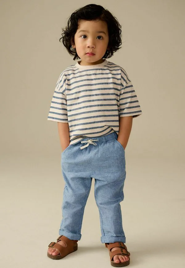 Брюки стандартного кроя из смешанной ткани Next, Chambray Blue — фото 2