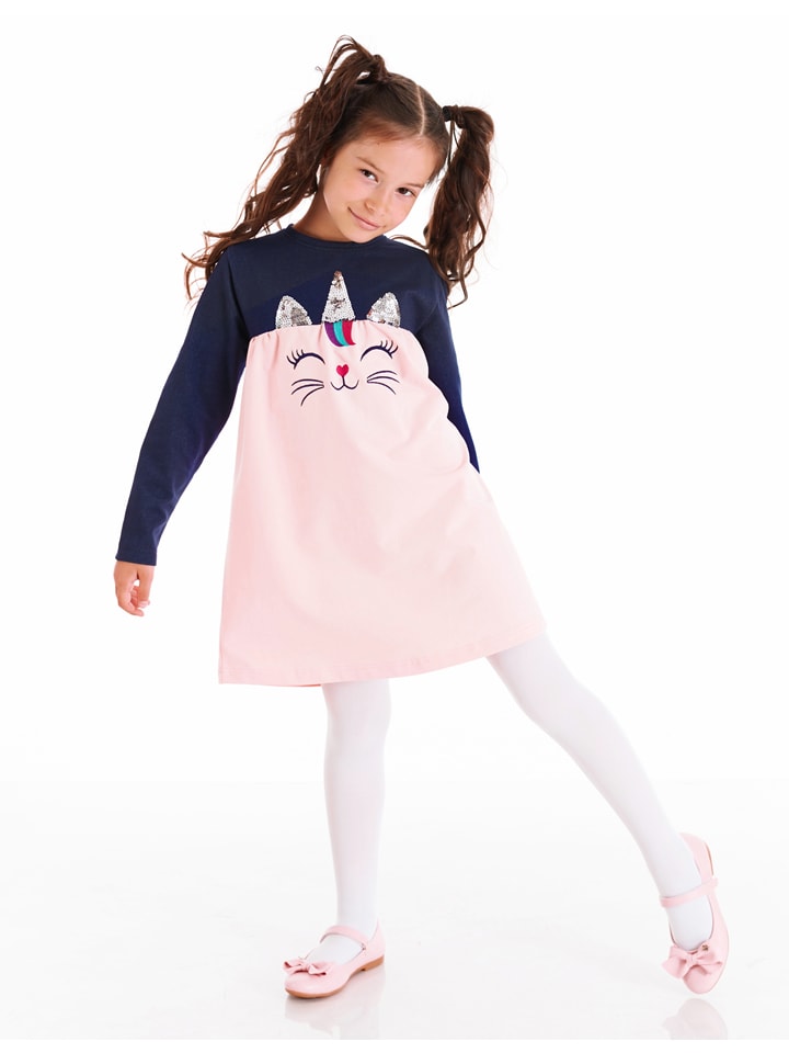 

Платье Denokids Kleid Uni-cat, цвет Dunkelblau/Rosa
