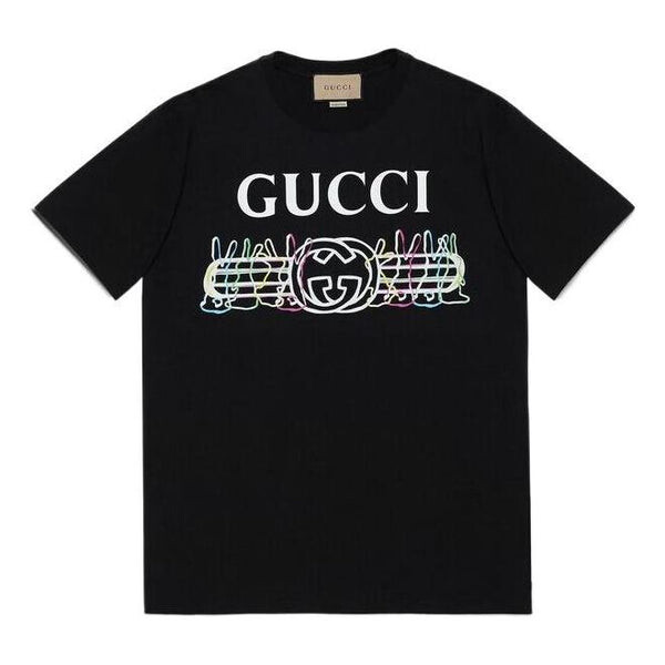 

Футболка ss23 cotton jersey t-shirt 'black' Gucci, черный