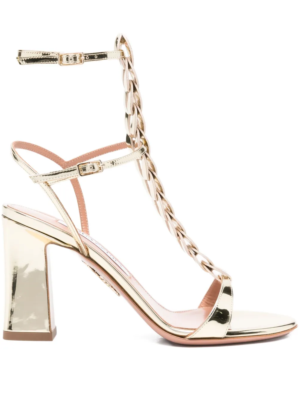 Сандалии Destiny 85 мм Aquazzura, желтый