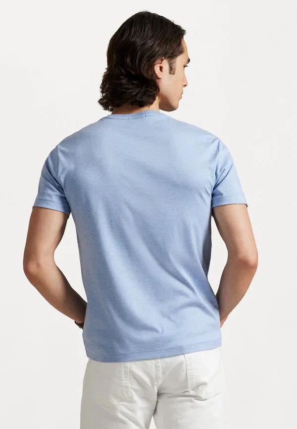 Облегающая футболка из мягкого хлопка, базовая футболка. Polo Ralph Lauren, Light Blue — фото 3