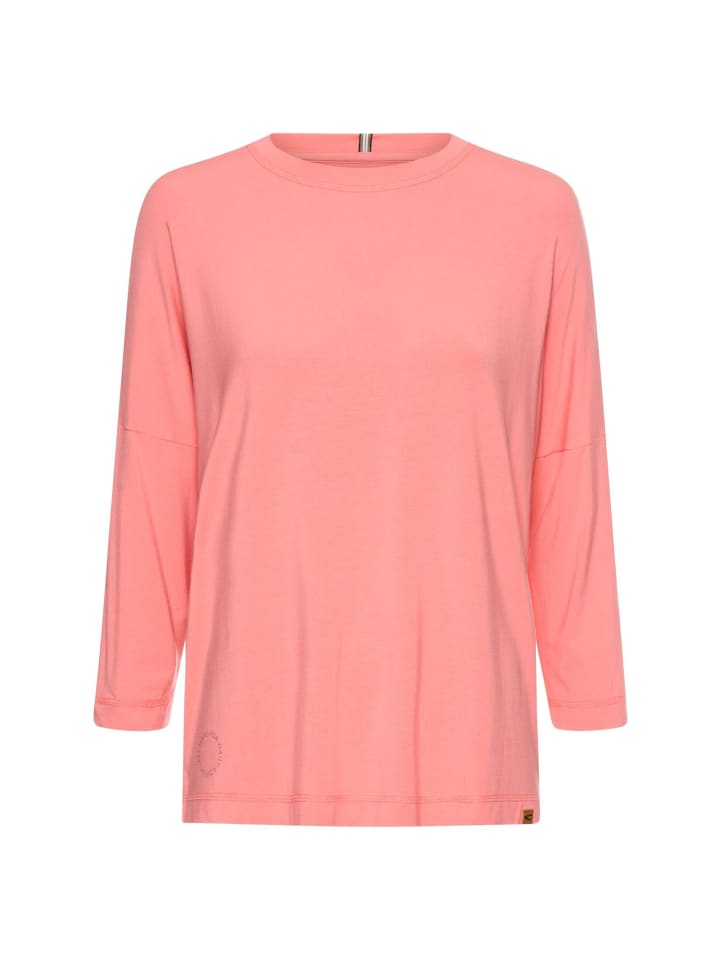 

Рубашка с длинными рукавами и круглым вырезом ягодного цвета. Camel Active