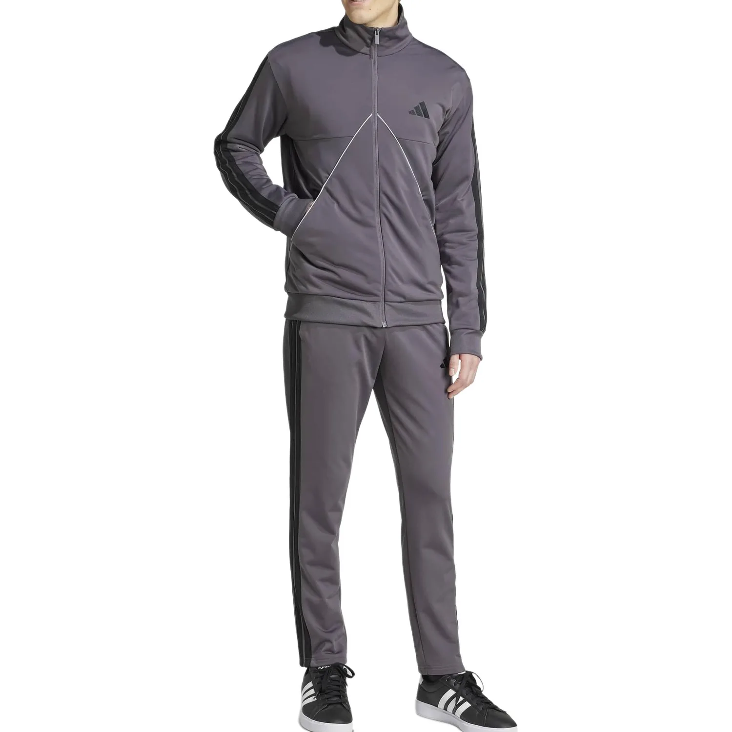 Трикотажный спортивный костюм Tiro Casual для мужчин Adidas, Set (серый) — фото 4