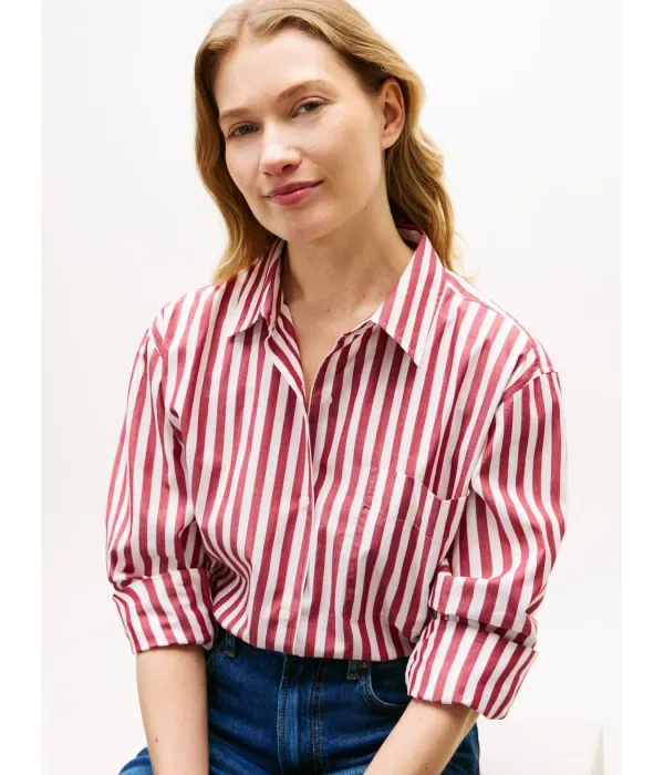 Рубашка oversize fit Tommy Hilfiger, красный — фото 4
