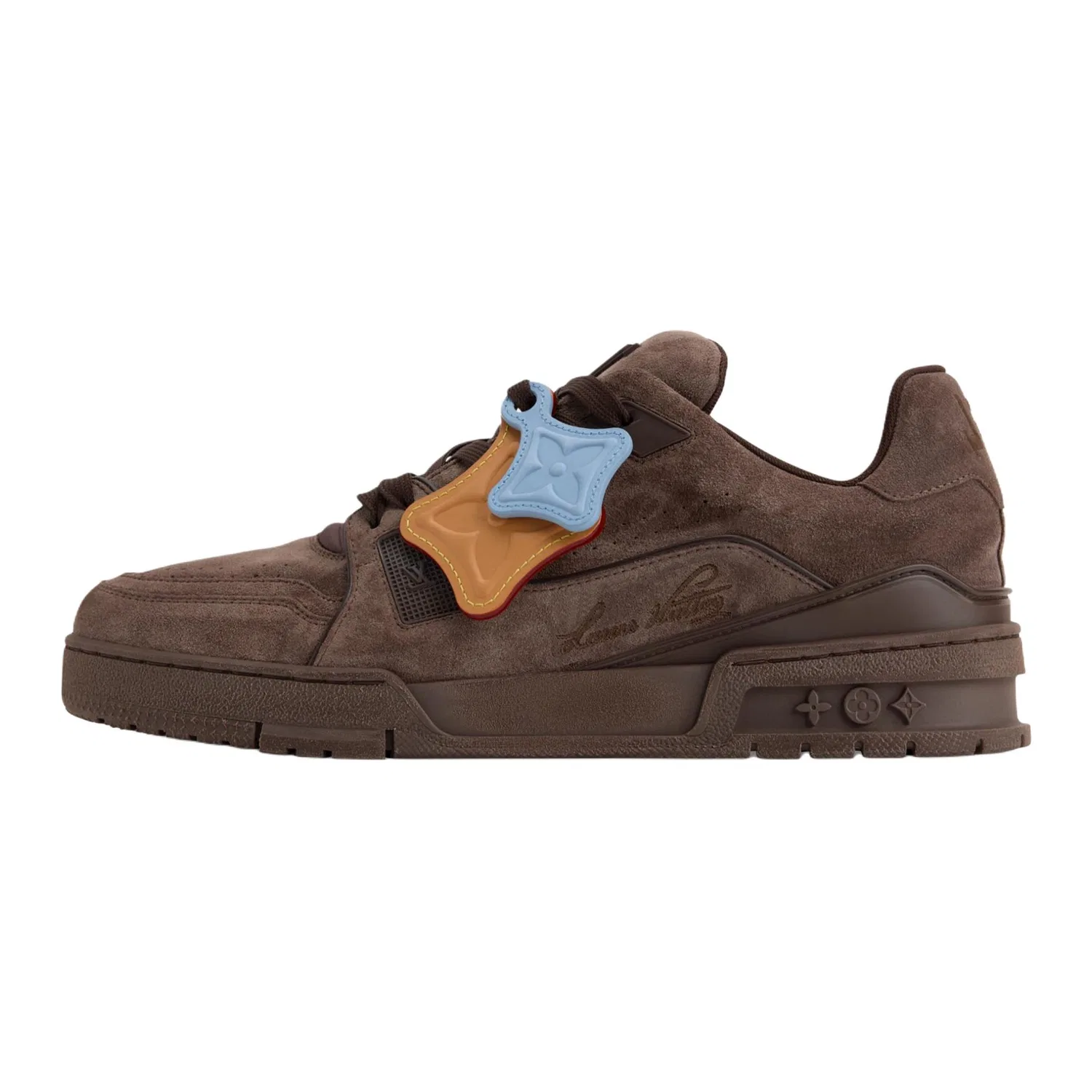 Кроссовки кожаные LOUIS VUITTON Chestnut