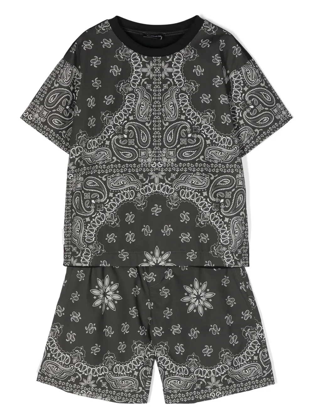 

Комплект из топа и шортов с принтом пейсли Monnalisa, черный