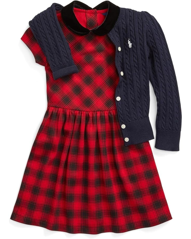 Свитер Polo Ralph Lauren Kids Cable Knit Cotton Cardigan, цвет Hunter Navy — фото 3