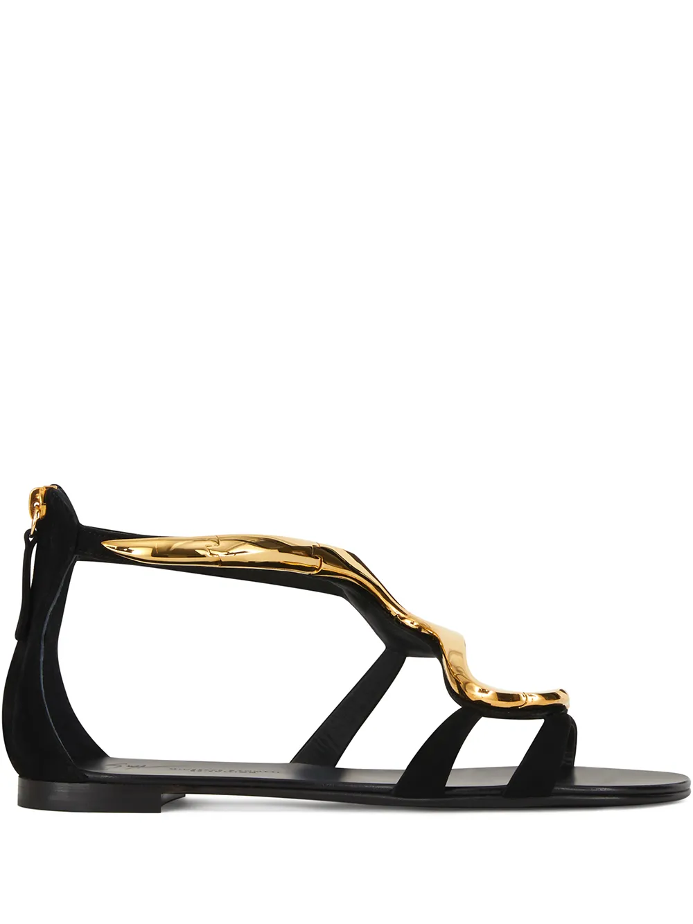 Сандалии Venere на плоской подошве Giuseppe Zanotti, черный