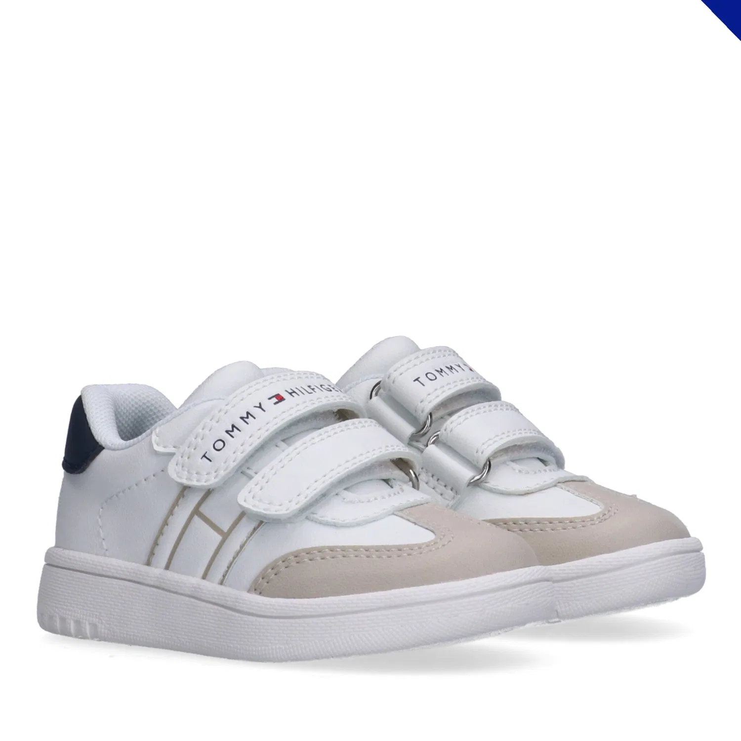 Детские повседневные кроссовки в ретро-стиле Tommy Hilfiger, Beige-White-Blue