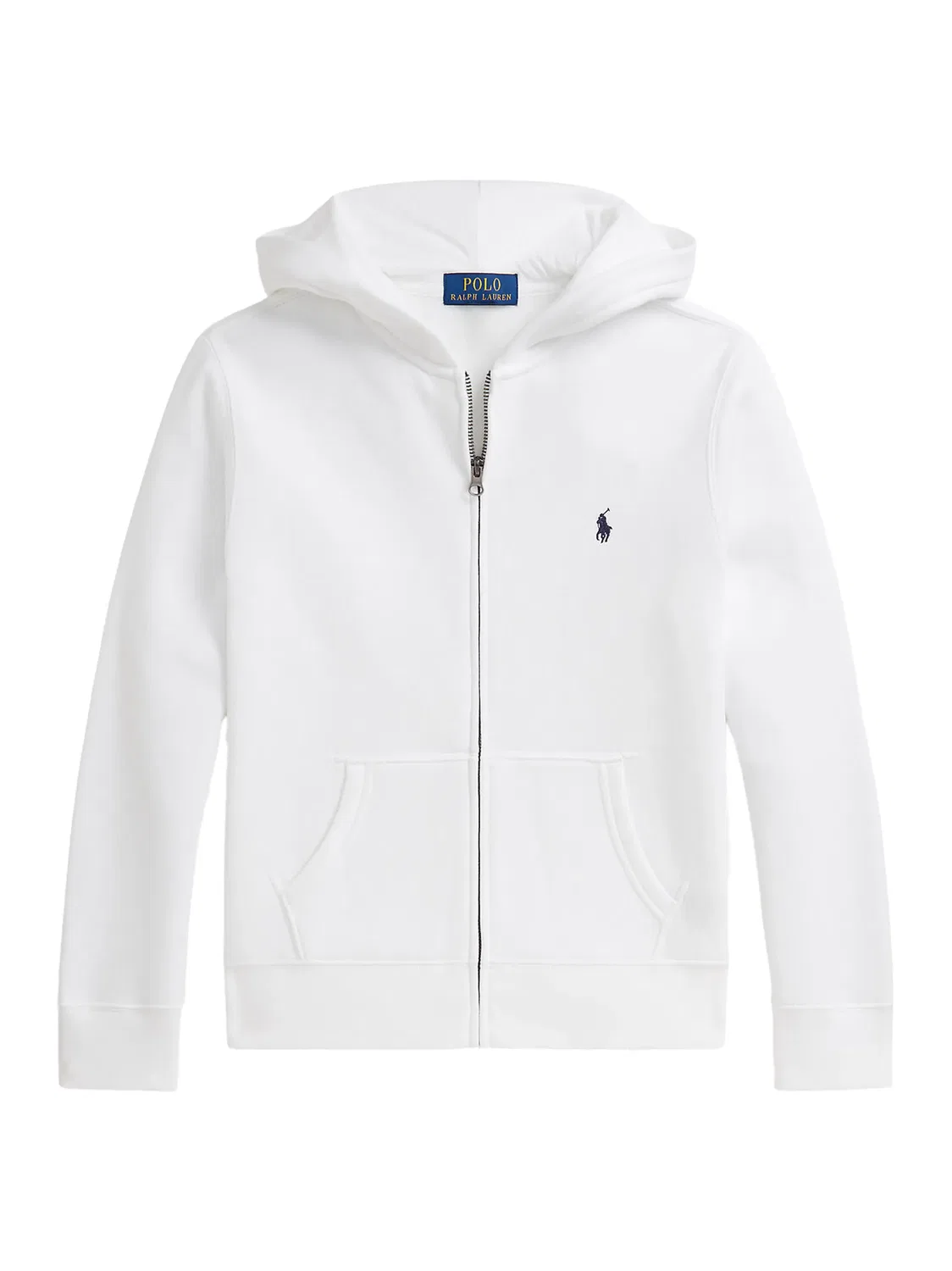 Флисовая толстовка на молнии белая Polo Ralph Lauren, белый