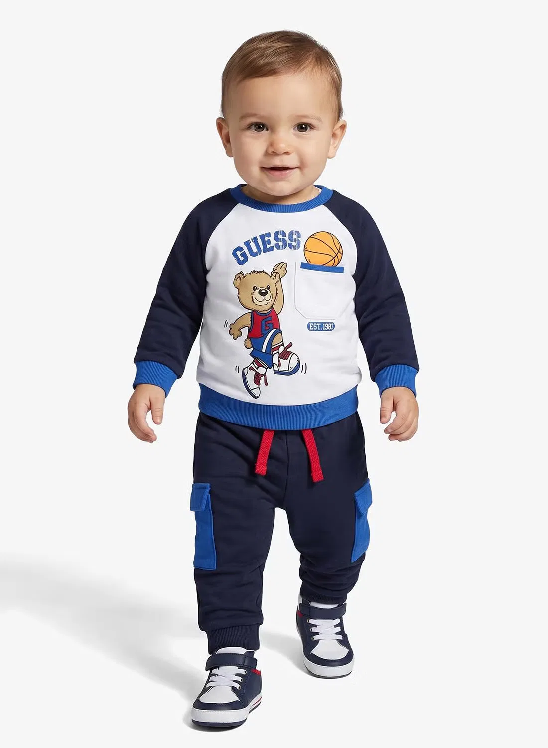 Комплект спортивный с длинным рукавом Guess, синий