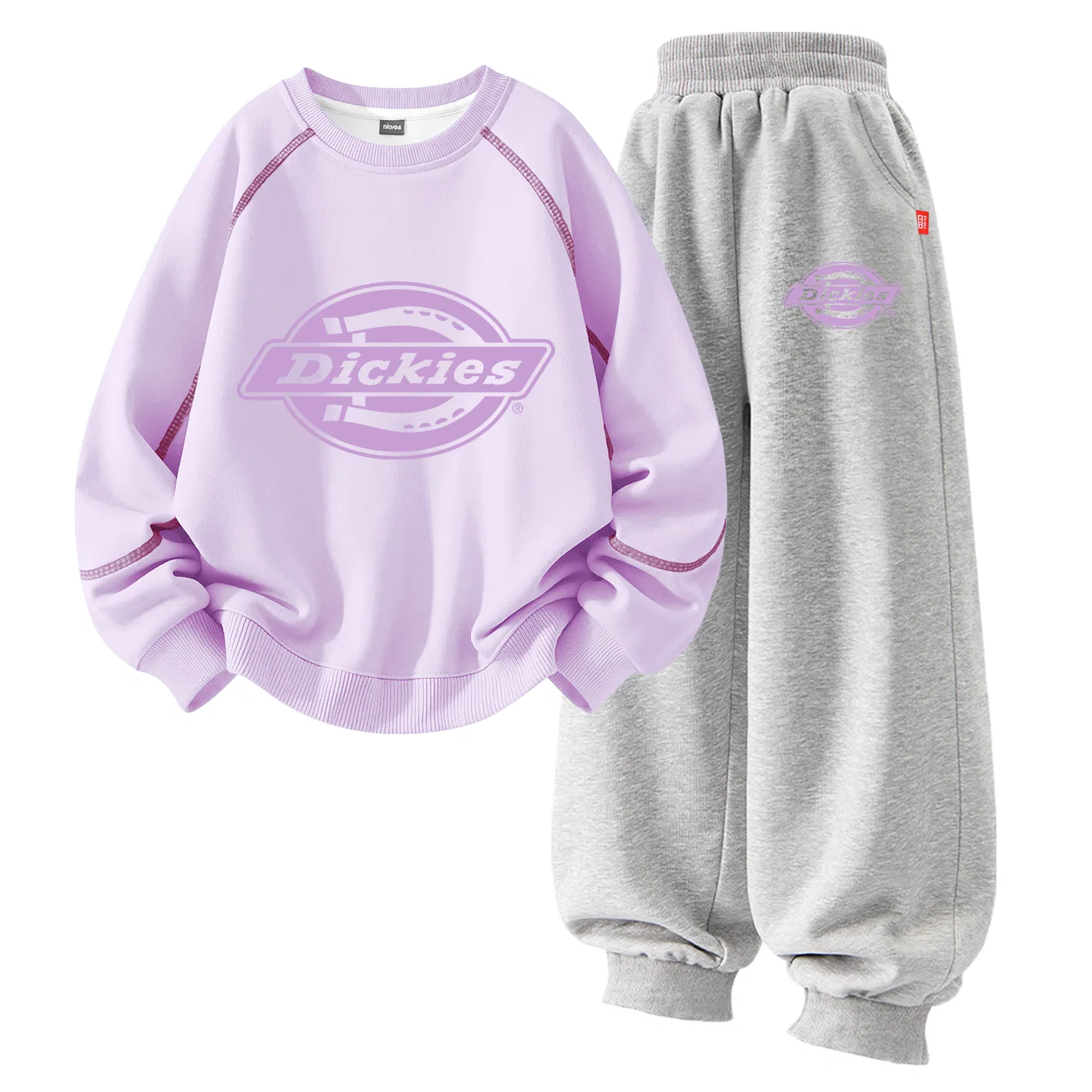 Детский спортивный комплект с круглым вырезом, Dickies, S Negative Label Lightning Purple/K Gray
