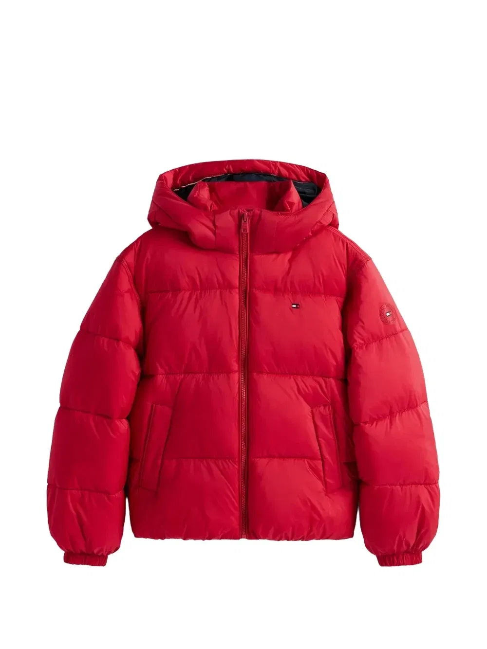 Стеганая куртка с капюшоном Tommy Hilfiger Junior, красный