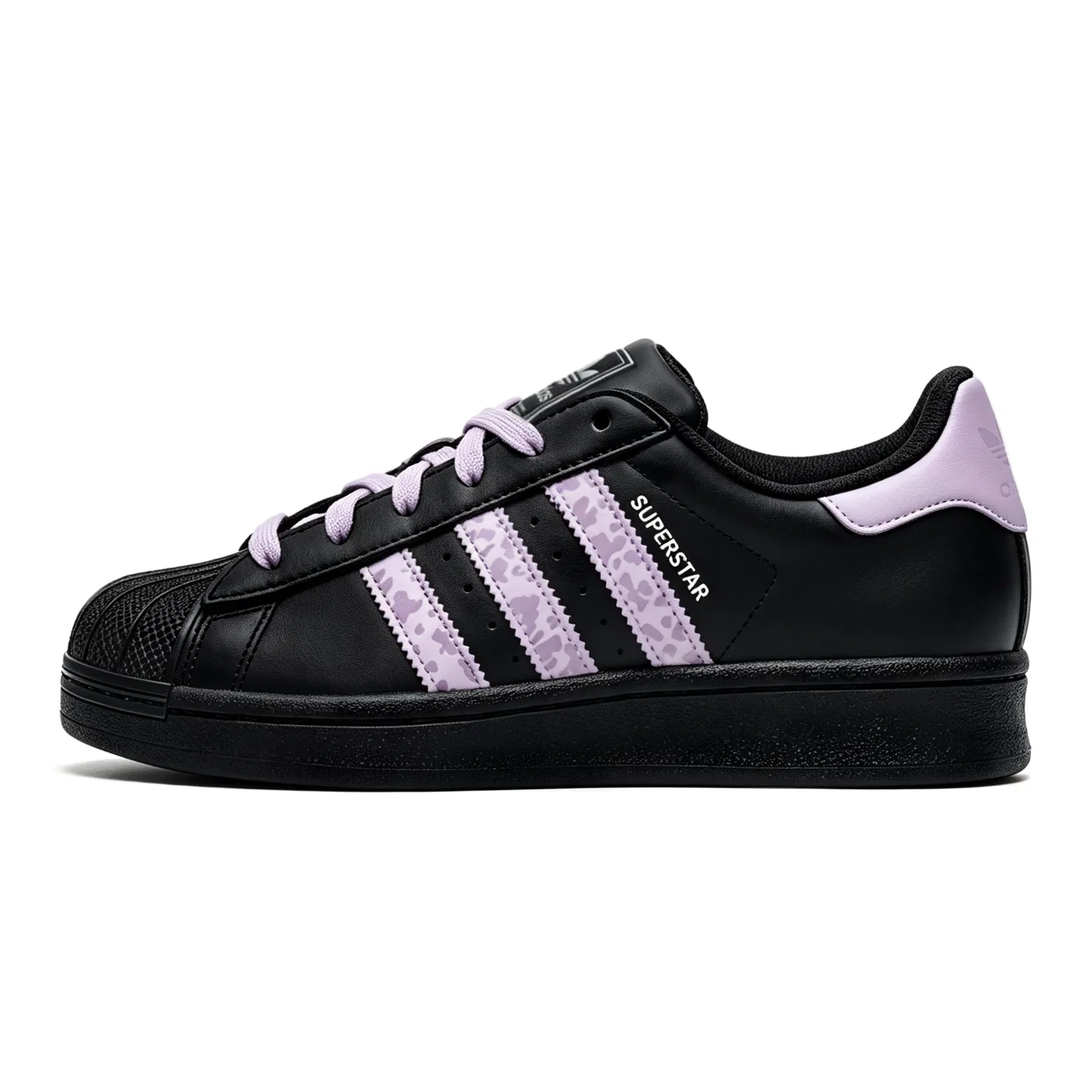 Детские кроссовки для скейтбординга с принтом Superstar 2, Adidas Originals, Black Purple — фото 3