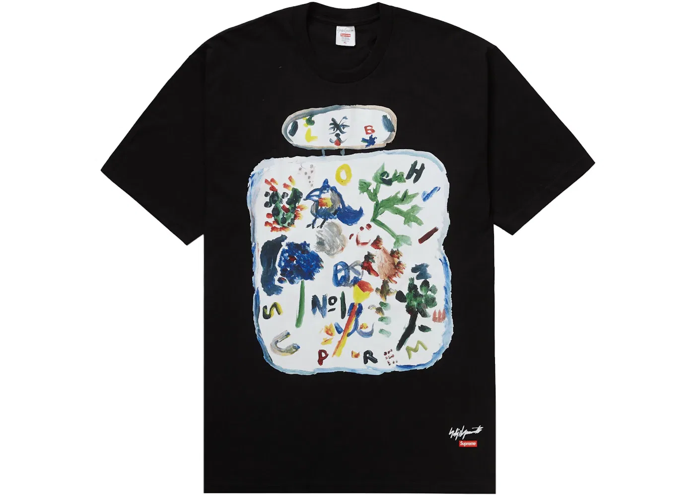 Мужская футболка с длинным рукавом Supreme Yohji Yamamoto Paint Tee Supreme, Black