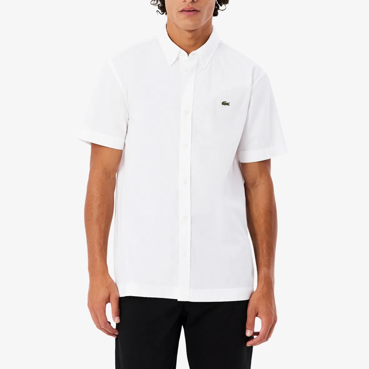 Мужская рубашка с воротником LACOSTE, Черный — фото 3