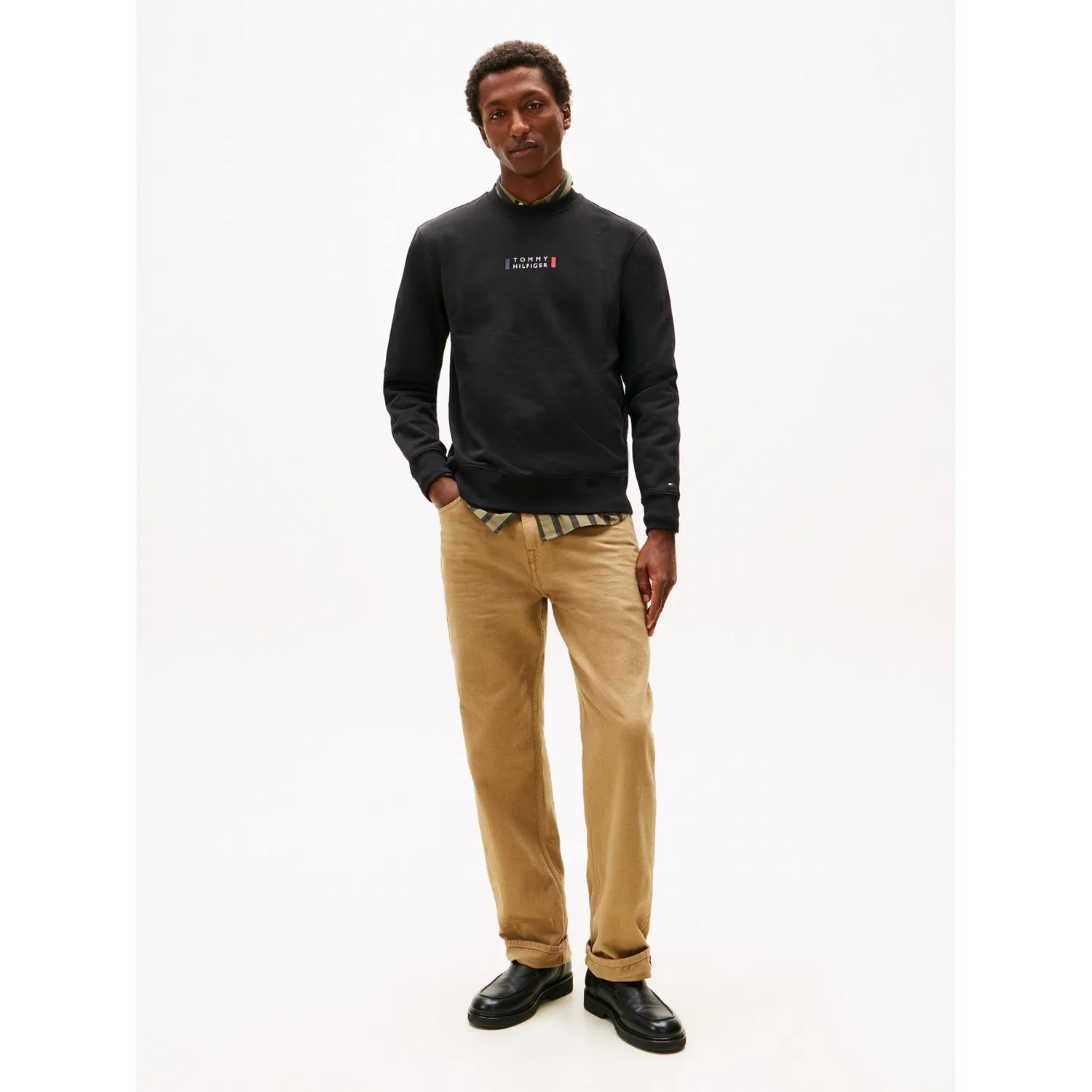 Мужской свитшот с круглым вырезом Tommy Hilfiger, Black — фото 3