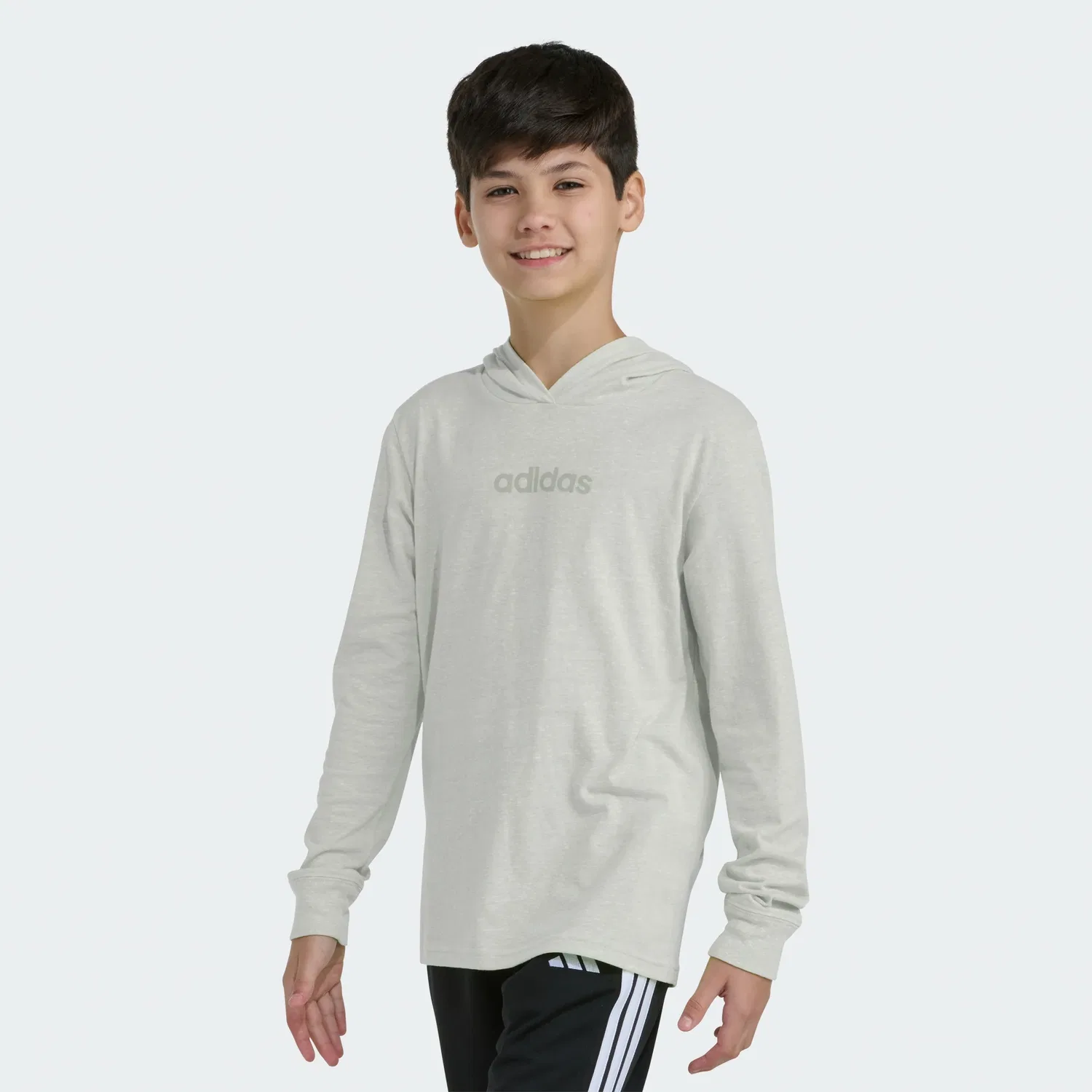 Детская футболка с капюшоном adidas Hooded Snow HTHR Tee 26, бежевый
