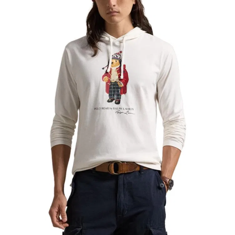 Мужской свитшот с принтом Polo Bear Polo Ralph Lauren, Cream — фото 4