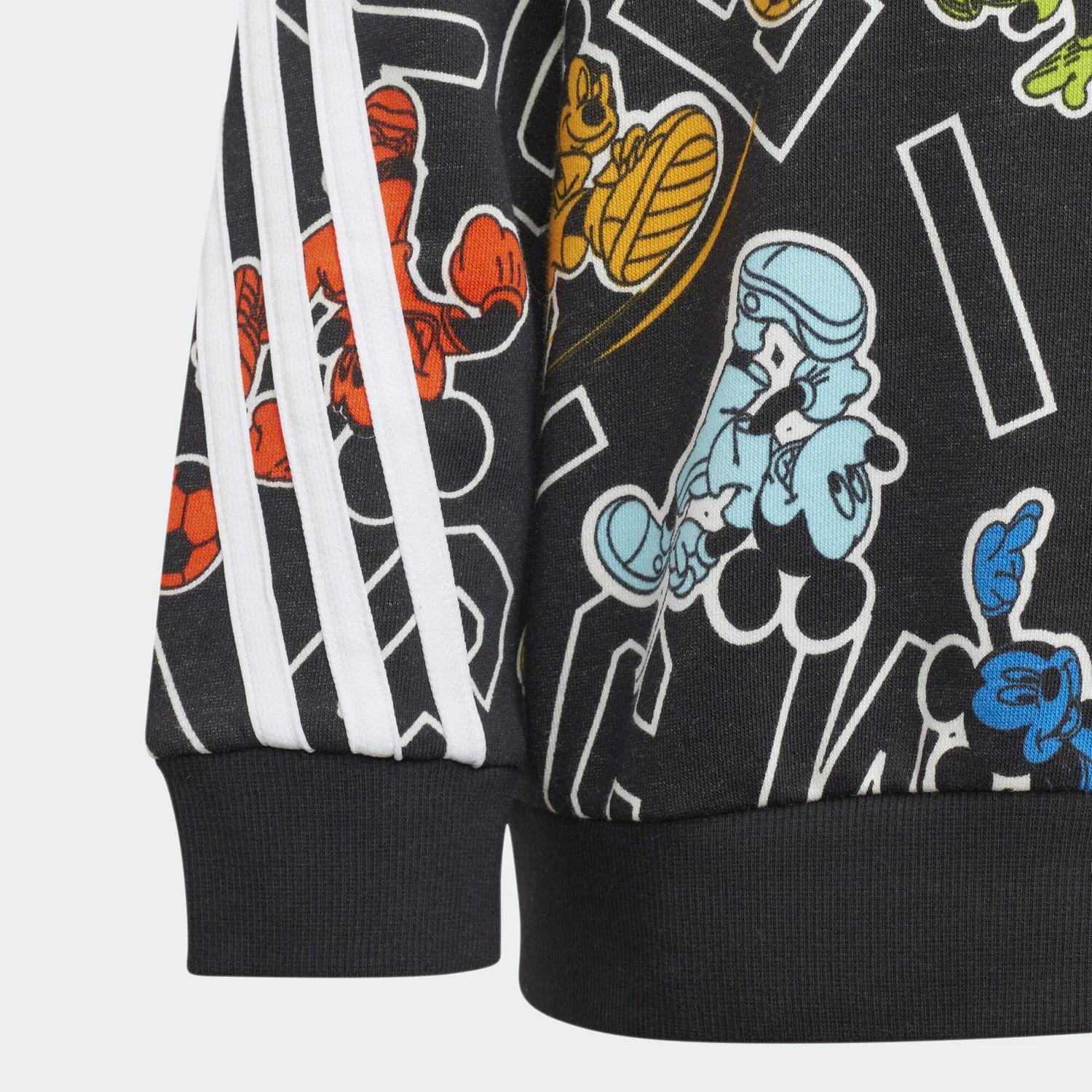 Детское худи с принтом adidas x Disney Mickey Maus, Adidas, Schwarz Weiss Gelb — фото 2
