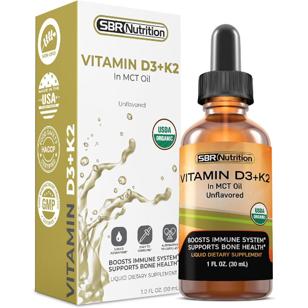 

Витамин D3 + K2 (MK-7) SBR Nutrition MAX Absorption, 30мл