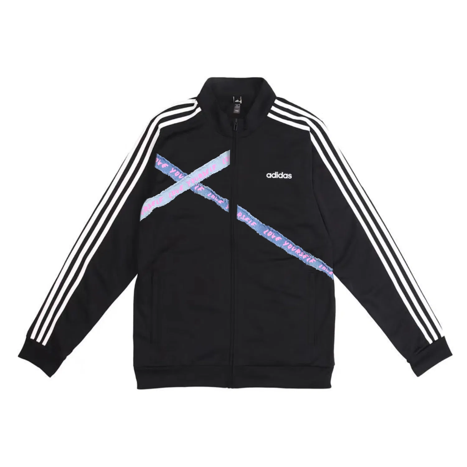 Унисекс куртка с воротником-стойкой Love Yourself Adidas, Black
