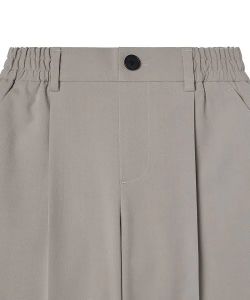 Детские широкие брюки с широкой резинкой Light Beige MUSINSA STANDARD KIDS — фото 4