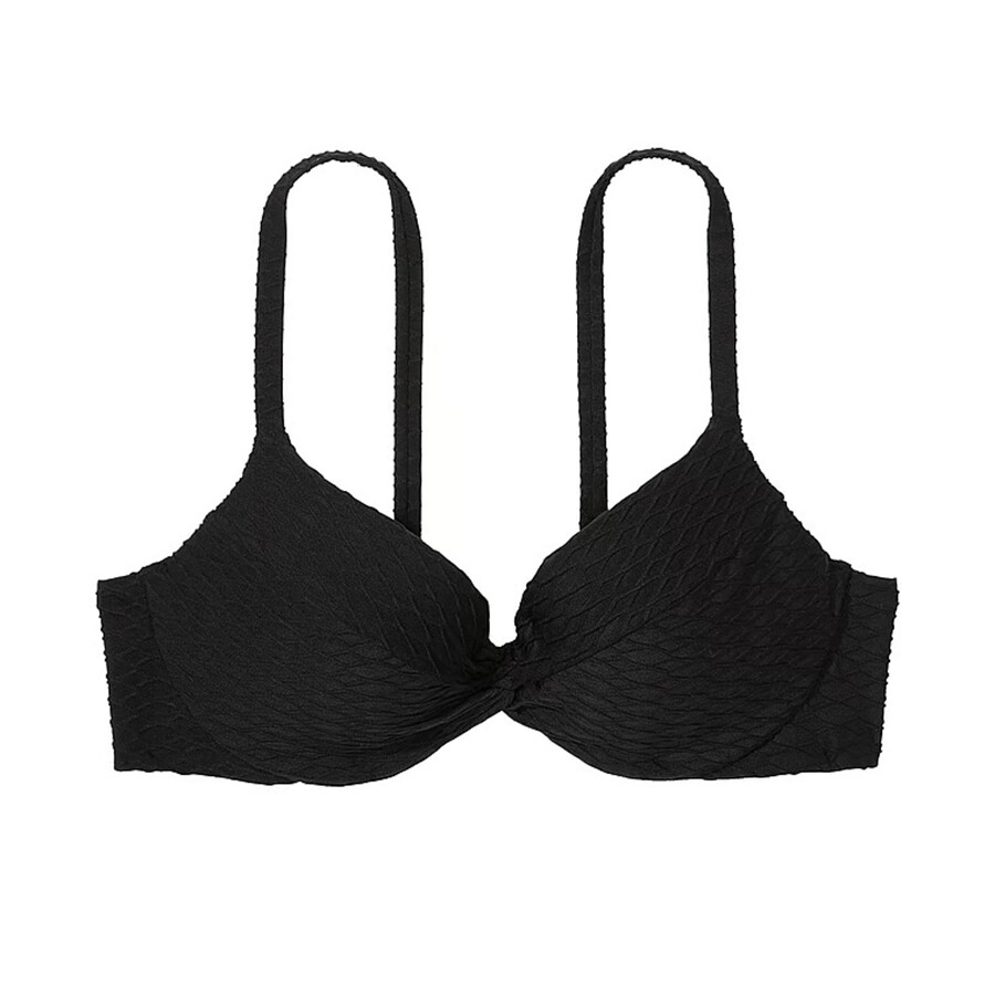 

Топ бикини Victoria's Secret Swim Mix & Match Twist Push-Up, черный