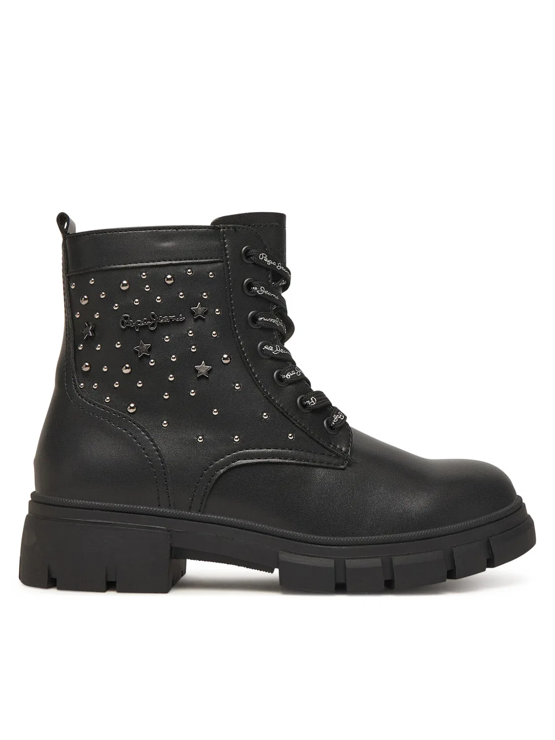 Ботильоны на шнуровке для девочки Lilli Life Pepe Jeans, черный