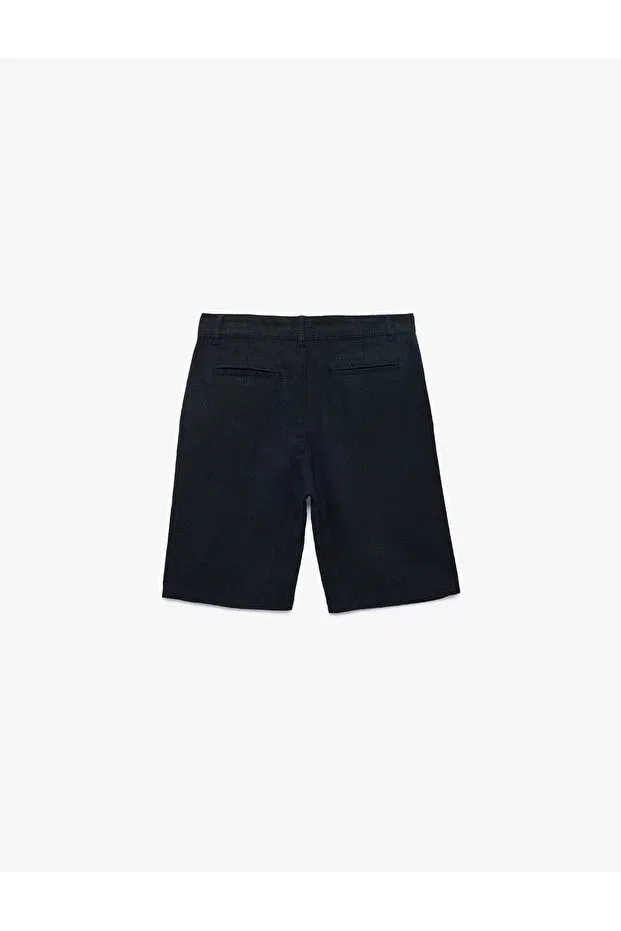 Детские шорты для мальчиков с застежкой на пуговицы Koton, Navy Blue — фото 4