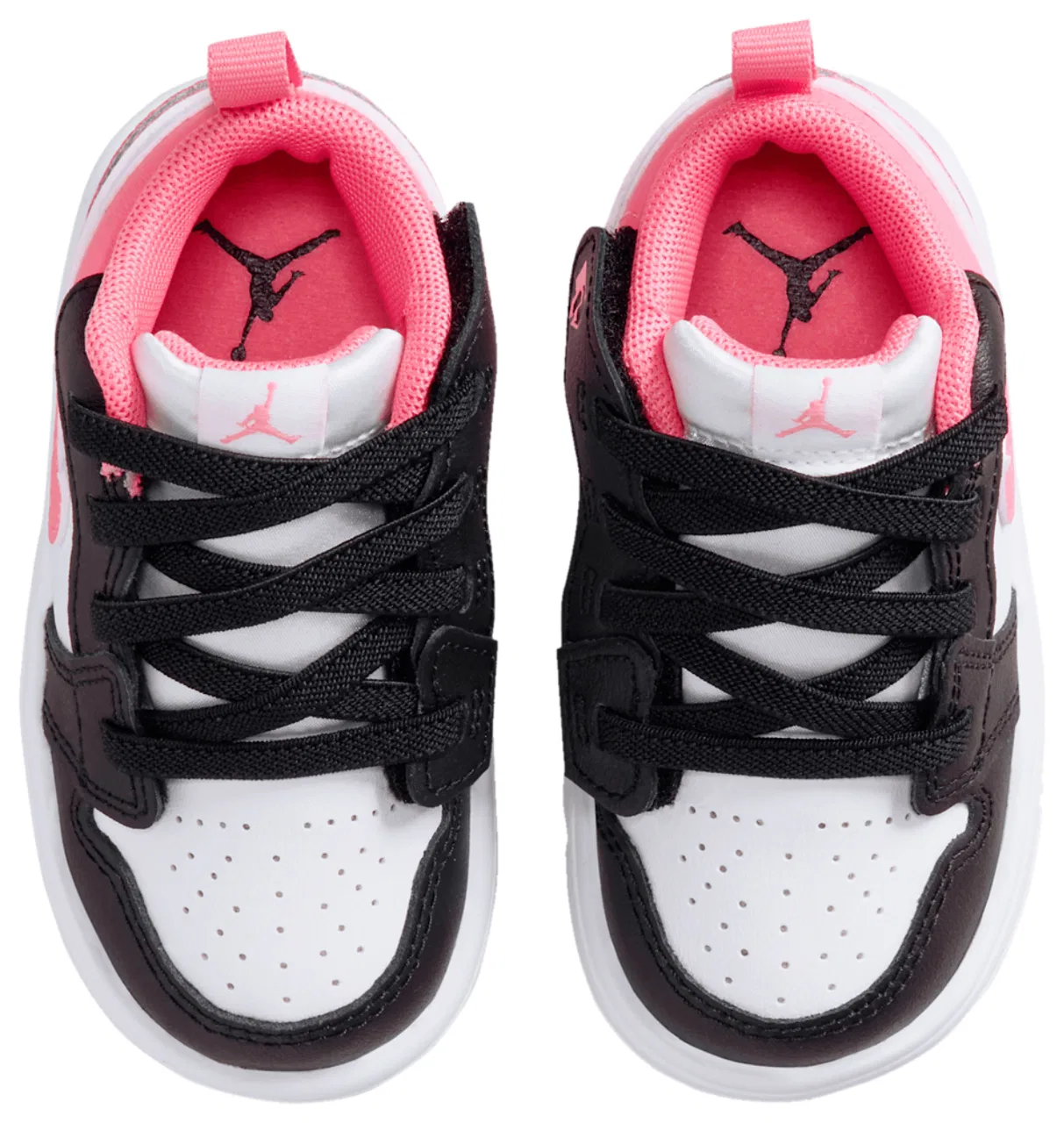 Кроссовки для девочек AJ 1 Low Jordan, цвет Black/Pink Glaze/White — фото 4