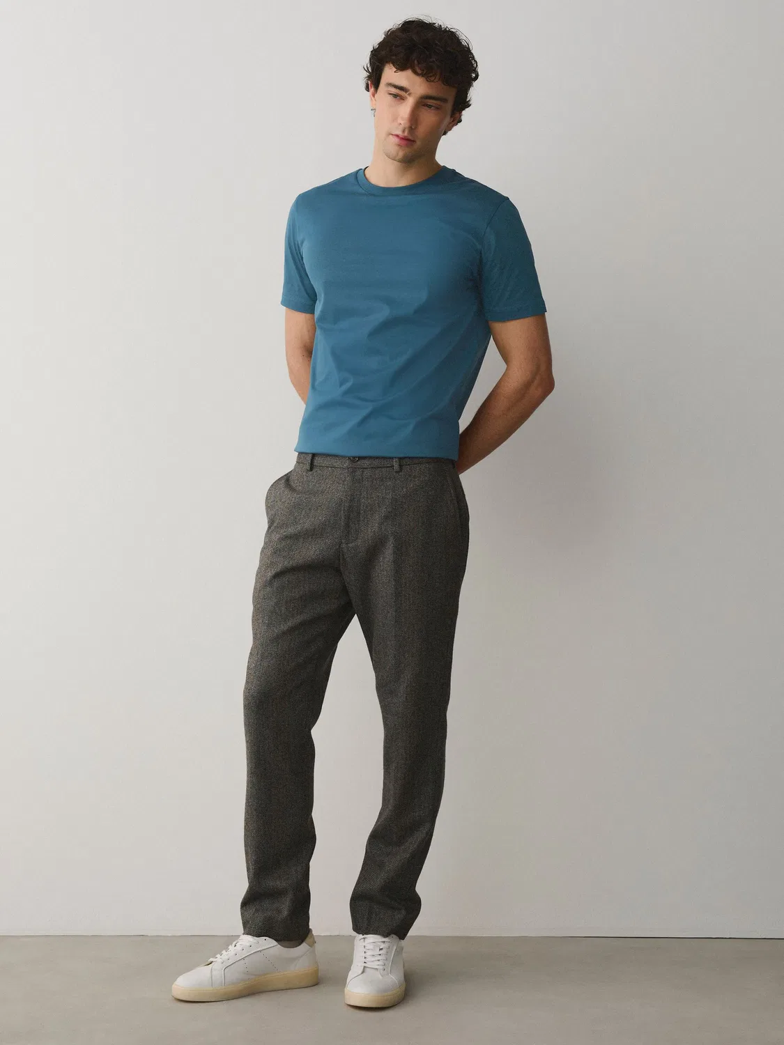 Футболка Slim Fit Signature SUPIMA Cotton Next, Синий — фото 2
