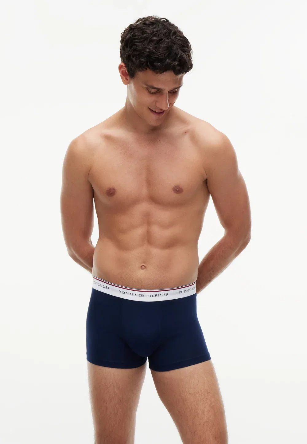 3 шт. - трусы Tommy Hilfiger, Med Red/White/Carbon Navy — фото 4