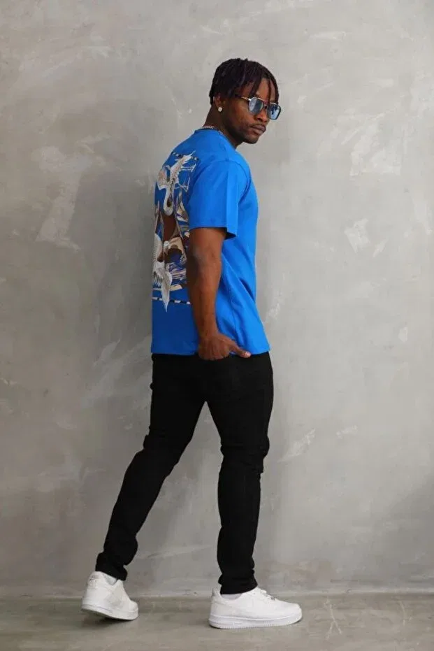 Мужская футболка с принтом Relaxed Fit Vexor, Blue — фото 3