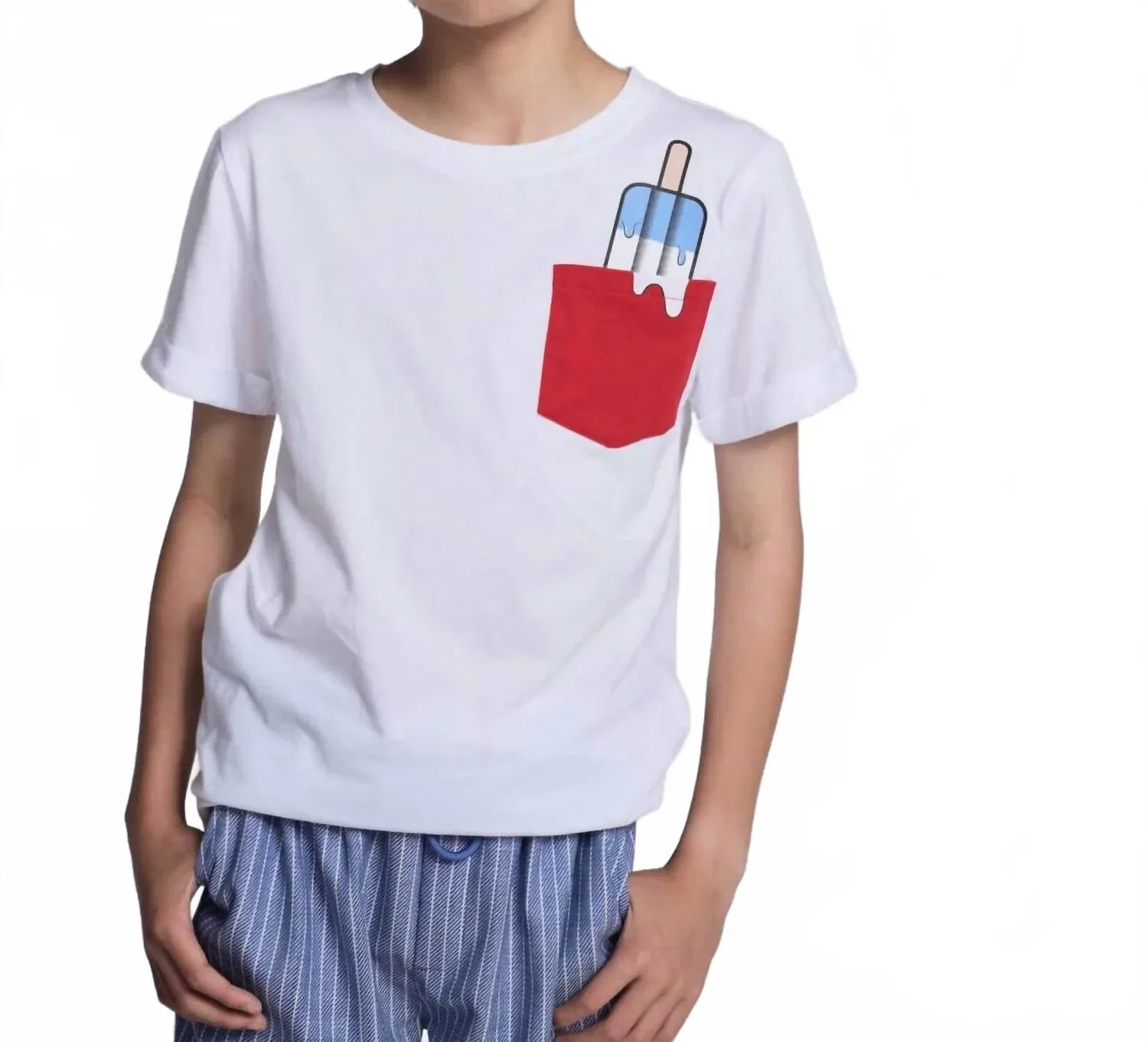 Детская футболка для мальчиков с принтом Popsicle Day Trip Tee Appaman, White