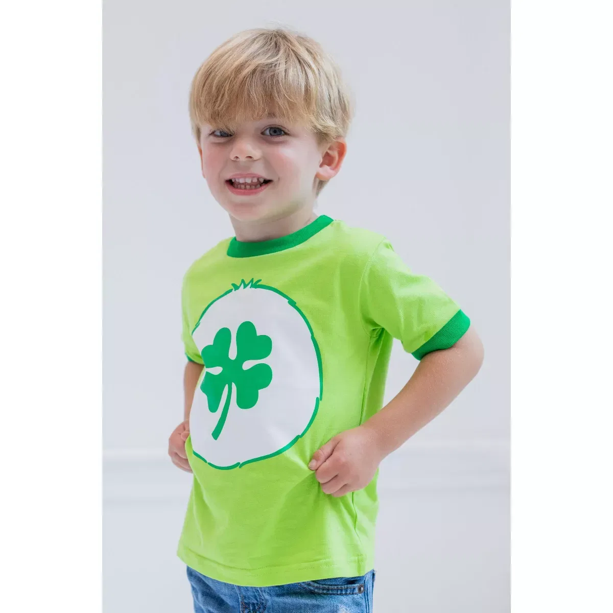 Детская футболка для девочек с принтом Good Luck Bear Care Bears, Green
